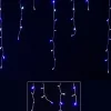 Christmas Warehouse 420 Blue & Cool White Concave Bulb Led Christmas Icicle String Light - 10M> Icicle Lights