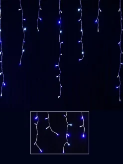 Christmas Warehouse 1008 Blue & Cool White Concave Bulb Led Christmas Icicle String Light - 30M> Icicle Lights