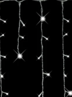 Christmas Warehouse 420 Cool White Concave Bulb Led Christmas Icicle String Light - 10M><noscript><img width=