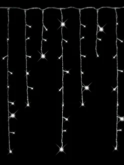 Christmas Warehouse 1008 Cool White Concave Bulb Led Christmas Icicle String Light - 30M> Icicle Lights
