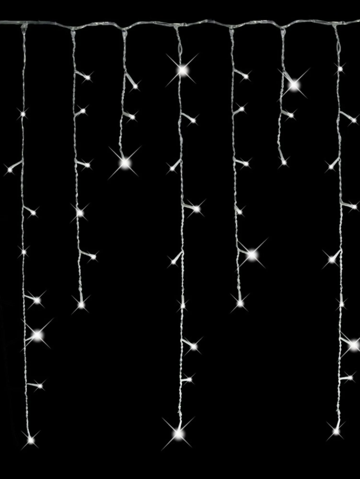 Christmas Warehouse 360 Cool White Concave Bulb Led Snowing Icicle String Light - 8M> Icicle Lights