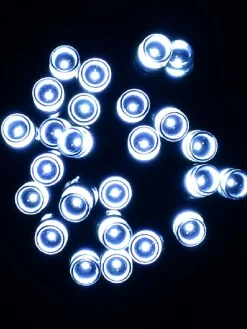 Christmas Warehouse 500 Cool White Led Concave Bulb Christmas Fairy String Lights - 25M> Led Fairy Lights