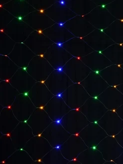 Christmas Warehouse 180 Multi Colour Led Concave Bulb Christmas Net Light - 1.8M X 1.8M> Net Lights