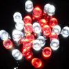 Christmas Warehouse 300 Red & Cool White Led Concave Bulb Christmas Fairy String Lights - 15M> Led Fairy Lights