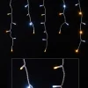 Christmas Warehouse 420 Warm & Cool White Concave Bulb Led Christmas Icicle String Light - 10M> Icicle Lights