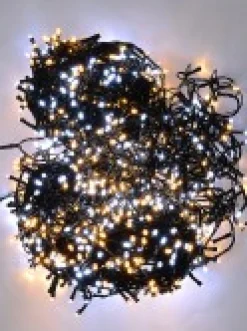 Christmas Warehouse 1000 Warm & Cool White Led Concave Bulb Christmas Fairy String Lights - 50M><noscript><img width=