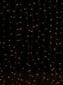 Christmas Warehouse 400 Warm White Concave Bulb Led Christmas Curtain Light String - 2.5M> Curtain Lights