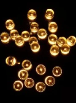Christmas Warehouse 100 Warm White Concave Led Bulb Solar Powered String Fairy Lights - 10M> Led Fairy Lights