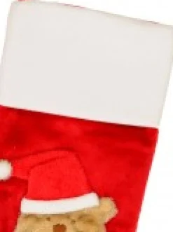 Christmas Warehouse Baby's 1St Christmas Cuddly Looking Teddy Bear Red Christmas Stocking - 42Cm> Christmas Stockings