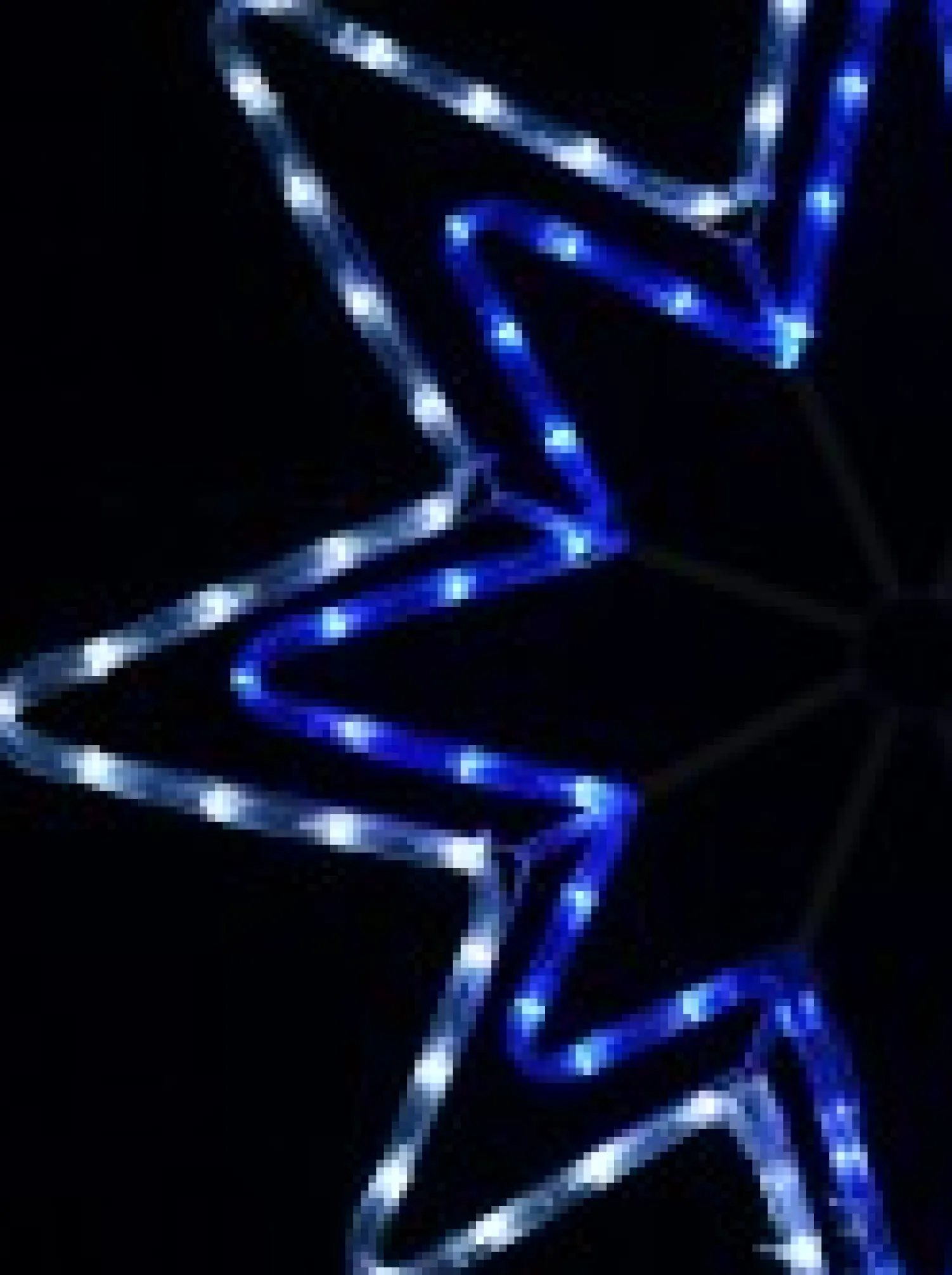 Christmas Warehouse Blue & Cool White 5-Point Star Of Bethlehem Led Rope Light Silhouette - 75Cm> Christmas Light Displays