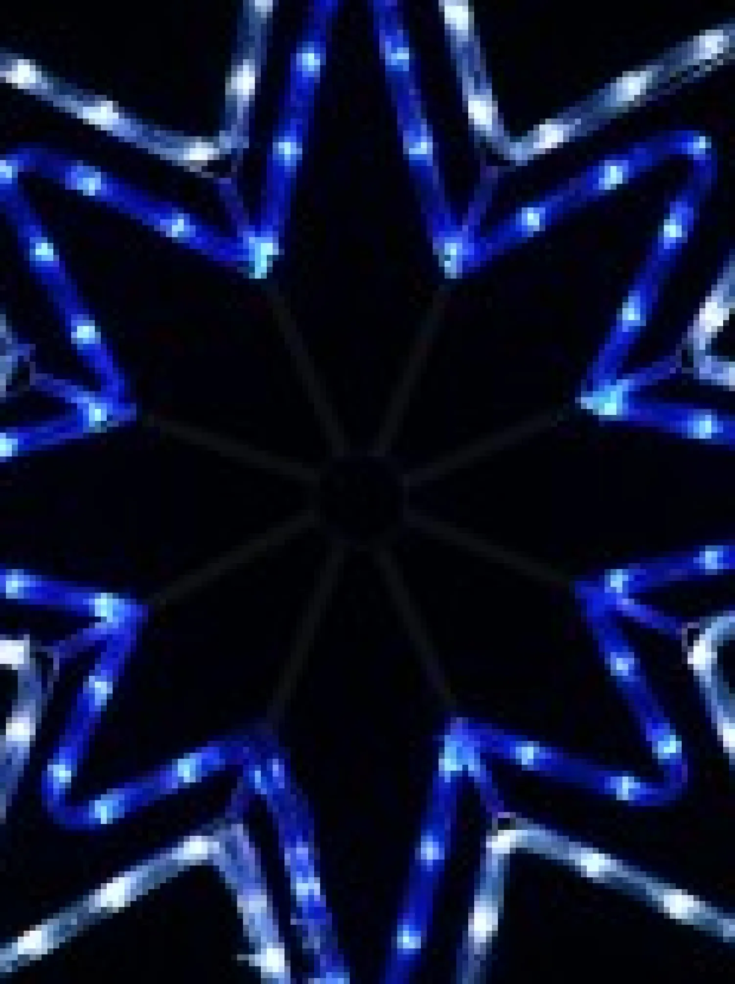 Christmas Warehouse Blue & Cool White 5-Point Star Of Bethlehem Led Rope Light Silhouette - 75Cm> Christmas Light Displays