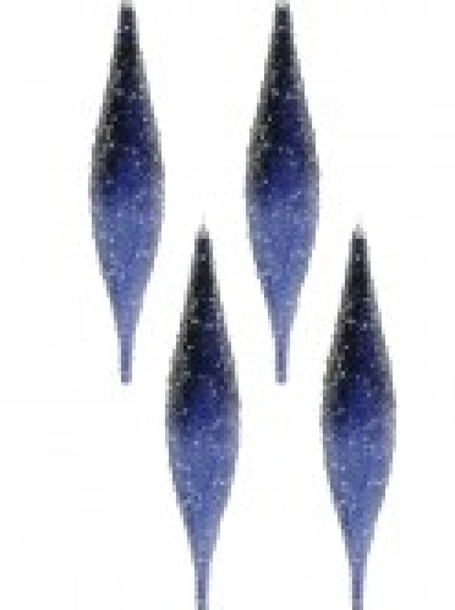 Christmas Warehouse Blue With Frost Look Pine Cone Shape Baubles Hanging Decorations - 4 X 33Cm> Hanging Decorations - Packs