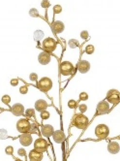 Christmas Warehouse Bronze, Beaded & Diamante Berries Decorative Christmas Spray Stem - 61Cm><noscript><img width=