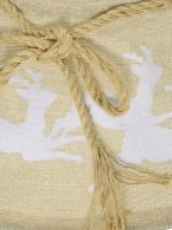 Christmas Warehouse Burlap With Reindeer Print Conical Shape Christmas Tree Skirt - 58Cm> Tree Skirts