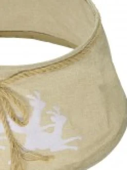 Christmas Warehouse Burlap With Reindeer Print Conical Shape Christmas Tree Skirt - 58Cm><noscript><img width=