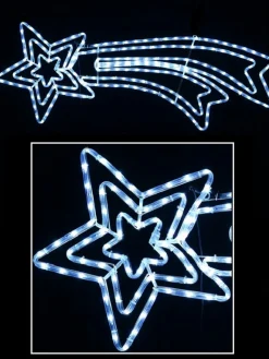 Christmas Warehouse Cool White Led Shooting Christmas Star Rope Light Display Silhouette - 1.2M> Christmas Light Displays