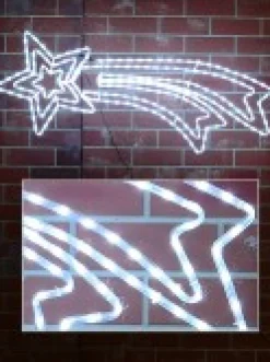 Christmas Warehouse Cool White Led Shooting Christmas Star Rope Light Display Silhouette - 1.2M><noscript><img width=