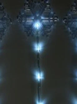 Christmas Warehouse Cool White Led Snowflake On A Pole Garden Christmas Path Lights - 4 X 49Cm><noscript><img width=