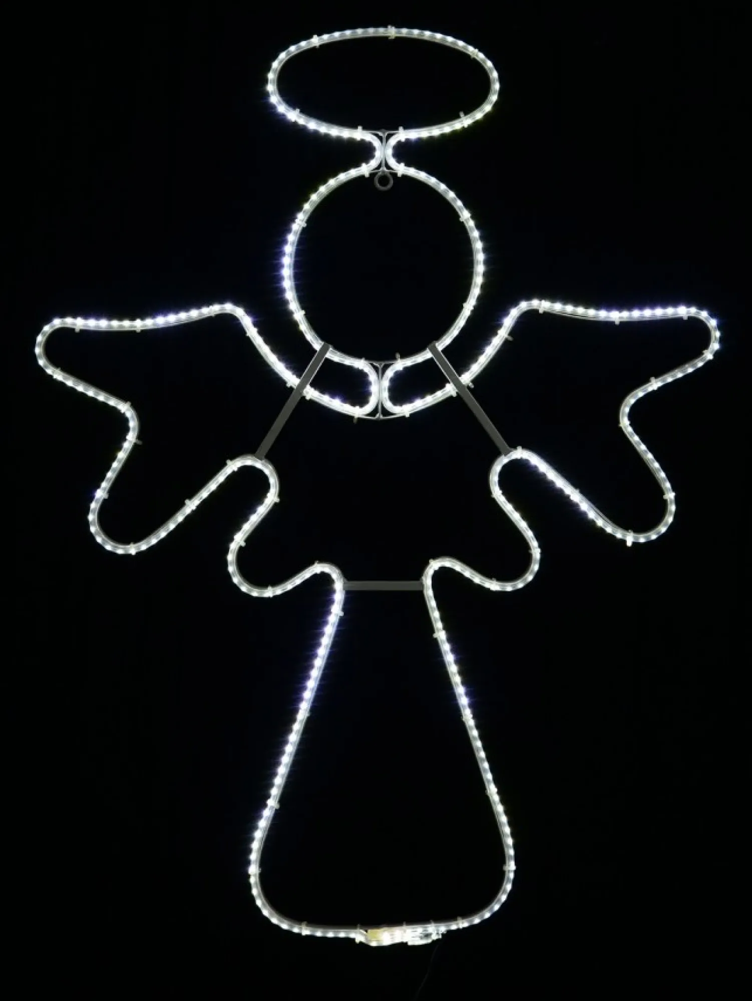 Christmas Warehouse Cool White Nativity Angel With Halo Smd Strip Light Silhouette - 83Cm> Christmas Light Displays