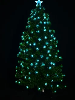 Christmas Warehouse Enchanting Dynamic & Static Colour Led Christmas Tree With 254 Tips - 1.8M> Fibre Optic Christmas Trees