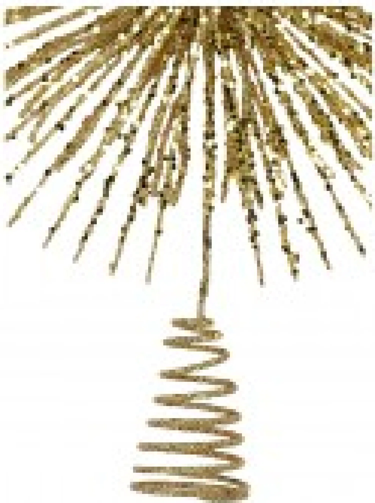 Christmas Warehouse Glittered Gold Starburst Christmas Tree Topper Decoration - 38Cm> Tree Top Decorations
