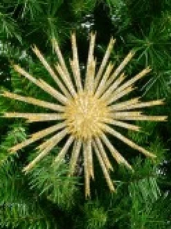 Christmas Warehouse Gold & Platinum Glittered Starburst Decorative Christmas Ornament Pick - 25Cm><noscript><img width=