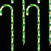 Christmas Warehouse Green & White Candy Cane Garden Christmas Path Light Set - 4 X 80Cm> Path Lights