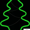 Christmas Warehouse Green Neon Flex Christmas Tree Outdoor Solar Powered Path Light - 32Cm> Path Lights