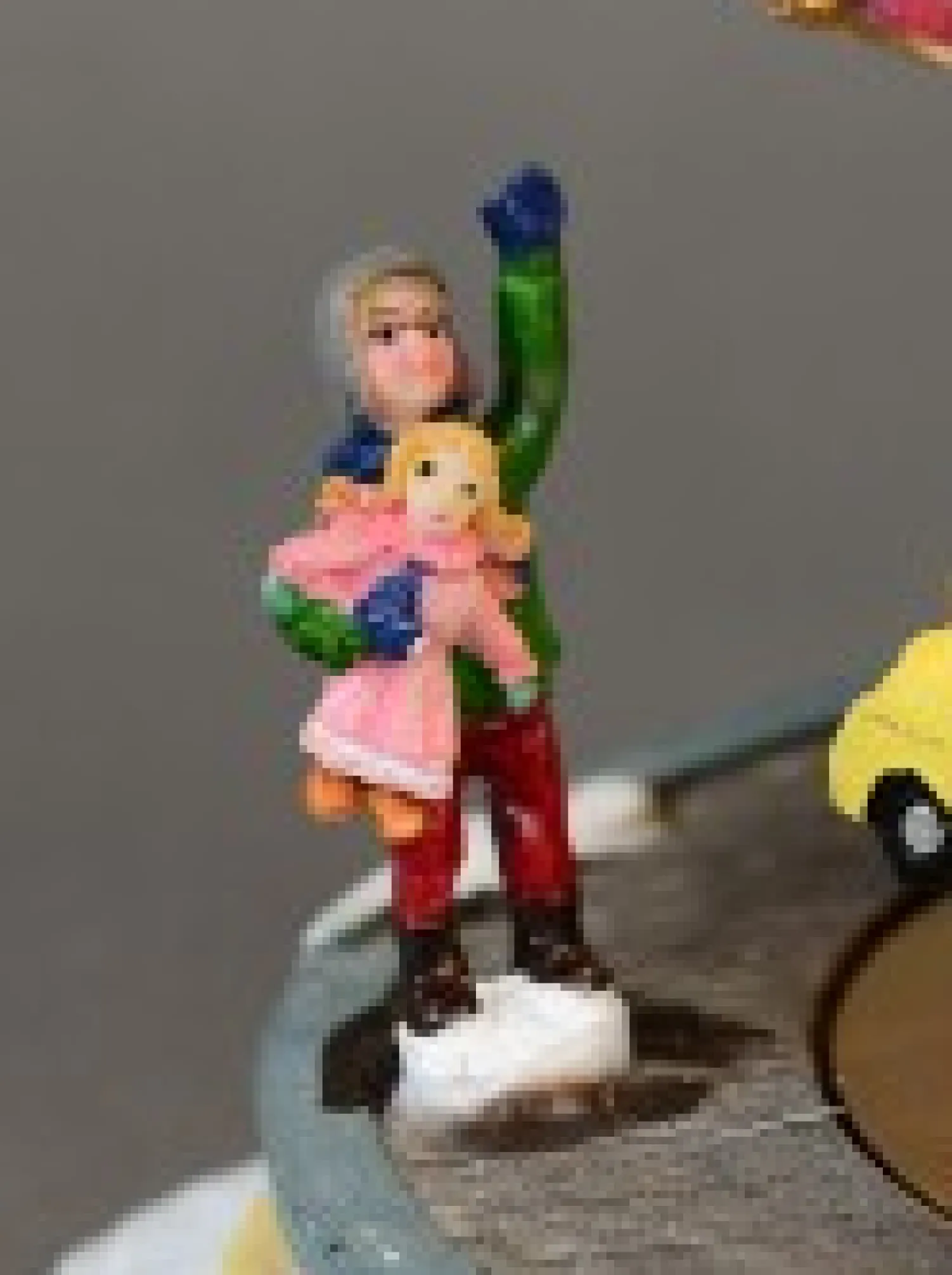 Christmas Warehouse Kids Enjoying A Winter Fun Park Merry-Go-Round Christmas Village Scene - 23Cm> Christmas Village Scenes