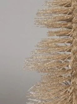 Christmas Warehouse Large Glittered Champagne Spiral Pine Needle Christmas Table Top Tree - 30Cm> Table Top Christmas Trees