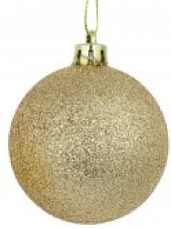 Christmas Warehouse Light Gold Metallic & Gold Glitter, Matte & Metallic Baubles - 12 X 60Mm><noscript><img width=