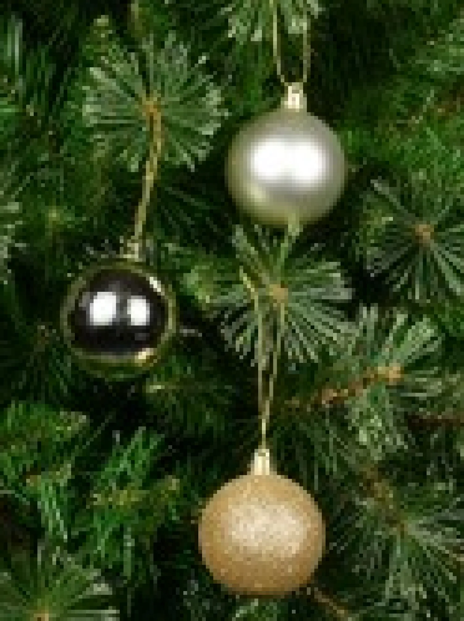 Christmas Warehouse Light Gold Metallic & Gold Glitter, Matte & Metallic Baubles - 12 X 60Mm> Bauble Packs