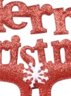 Christmas Warehouse Merry Christmas Fun Novelty Red Glitter Glasses - One Size Fits Most><noscript><img width=