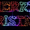Christmas Warehouse Merry Christmas With Various Coloured Letters Led Rope Light Silhouette - 1.6M> Christmas Light Displays