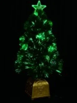 Christmas Warehouse Multi Colour Fibre Optic Christmas Tree With 12 Baubles & 60 Tips - 60Cm><noscript><img width=