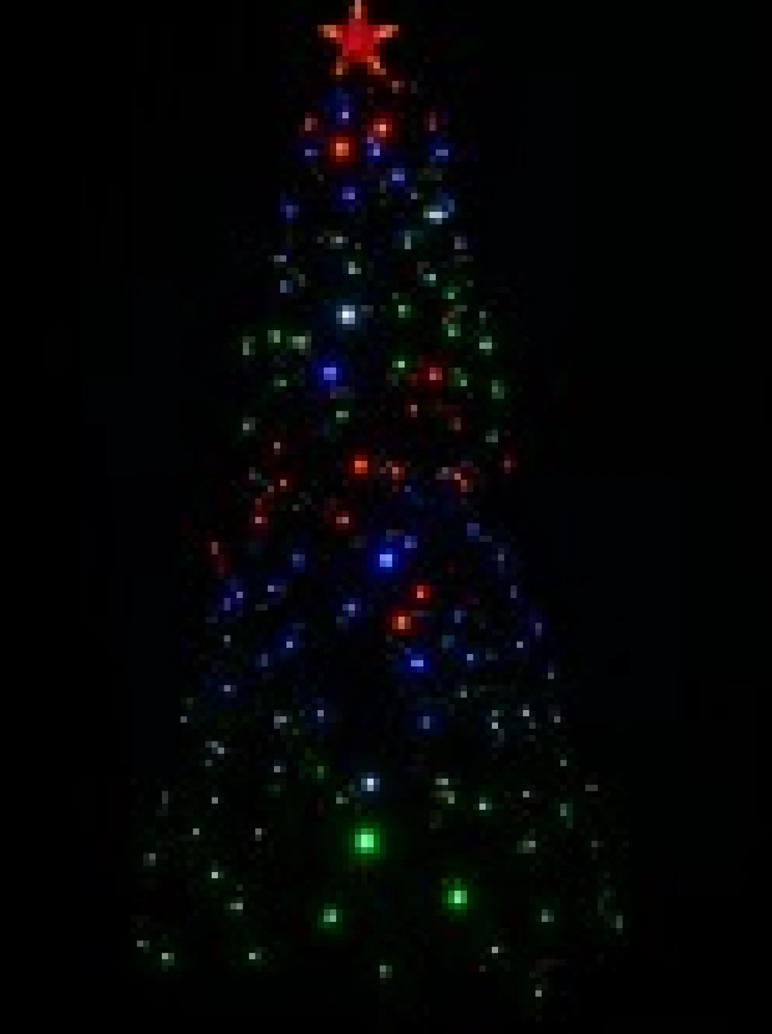 Christmas Warehouse Multi Colour Led & Fibre Optic Christmas Tree With 200 Tips & Bulbs - 1.8M> Fibre Optic Christmas Trees