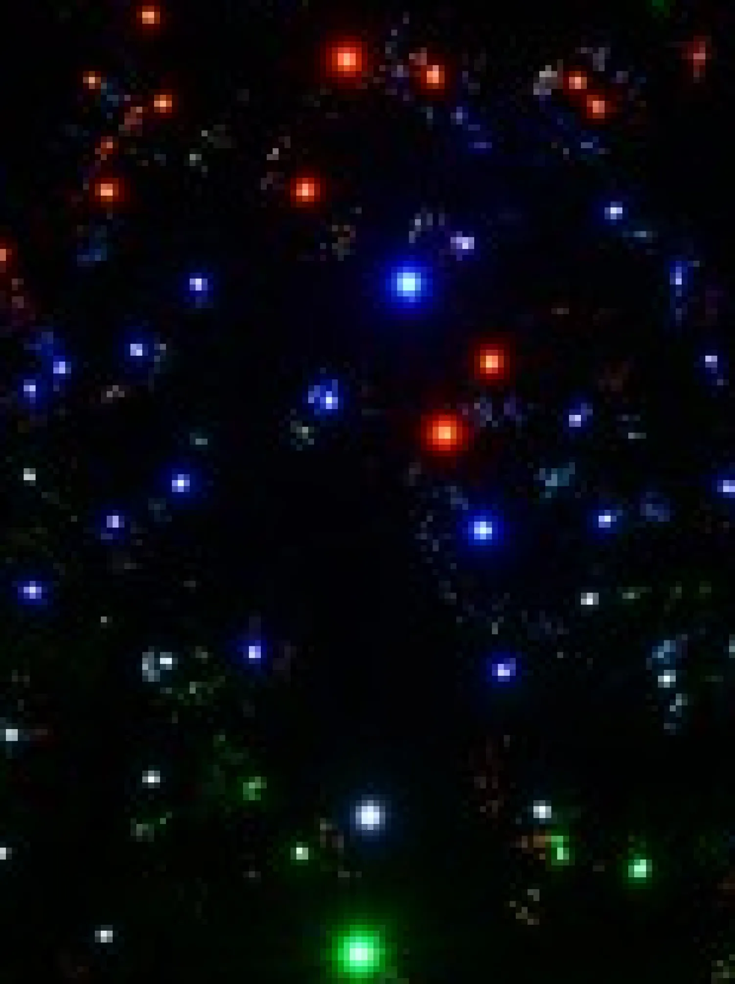 Christmas Warehouse Multi Colour Led & Fibre Optic Christmas Tree With 200 Tips & Bulbs - 1.8M> Fibre Optic Christmas Trees