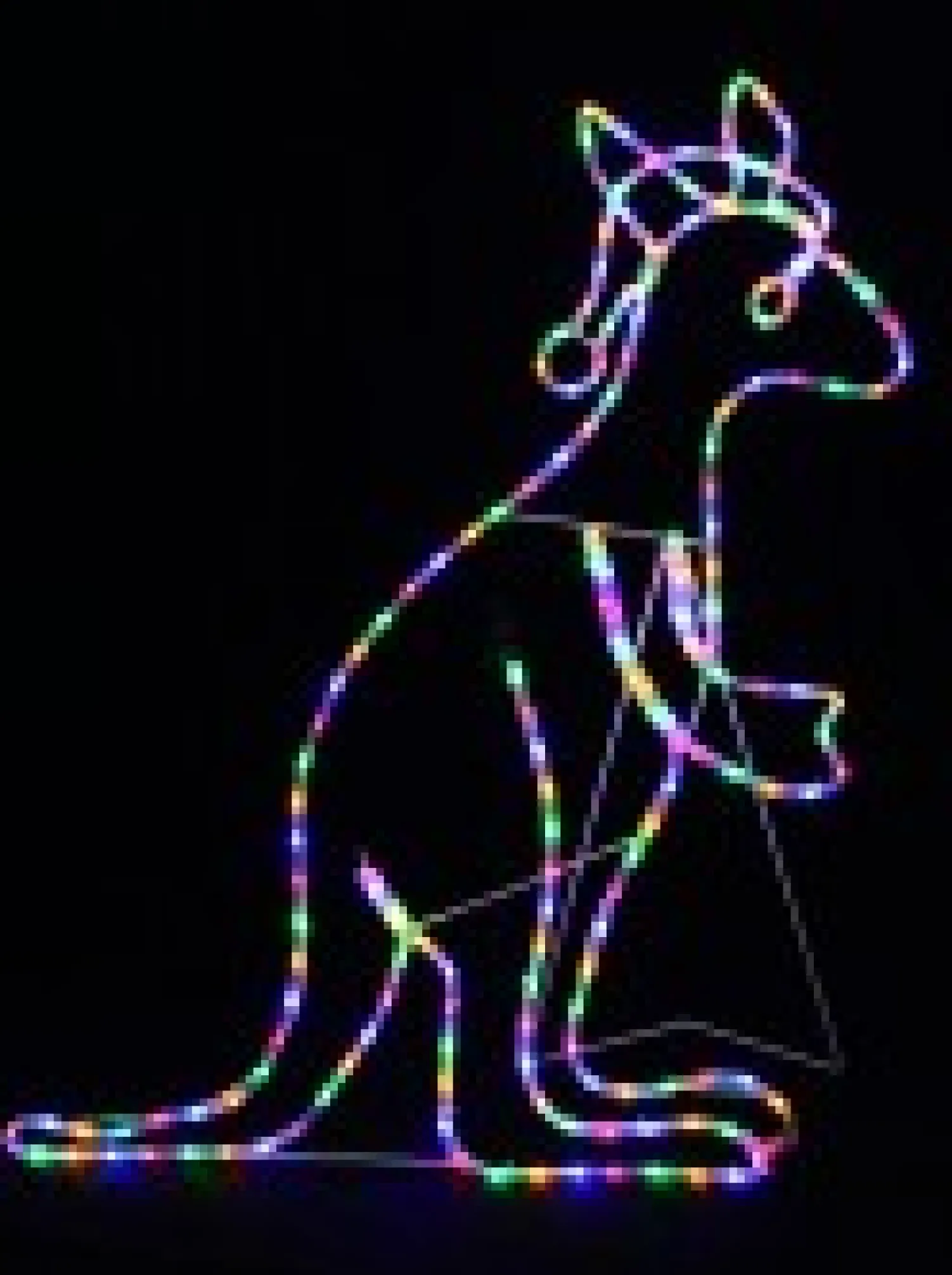 Christmas Warehouse Multi Colour Led Buru The Christmas Kangaroo Light Display Silhouette - 1.1M> Christmas Light Displays