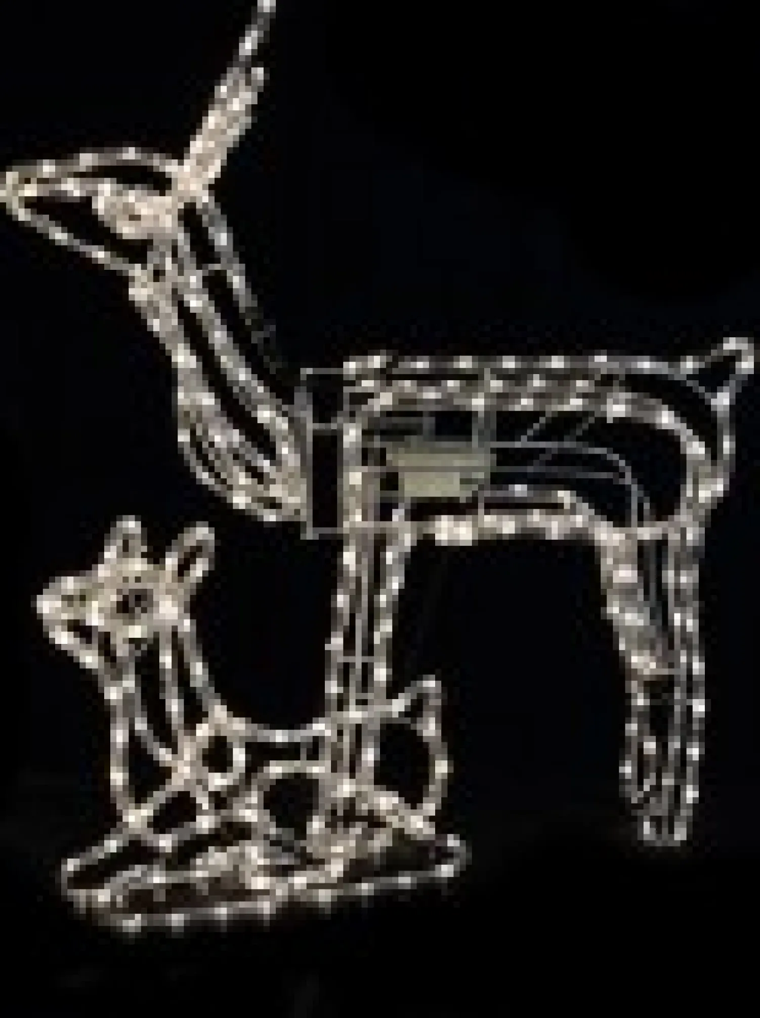 Christmas Warehouse Neutral White Led Rope Light 3D Animated Reindeer Family Display - 3 Set> Christmas Light Displays - 3D