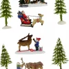 Christmas Warehouse North Pole Santa, Reindeer & Elves Christmas Village Figurines - 8 Piece Set> Christmas Village Figurines
