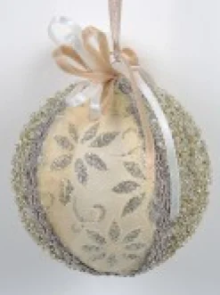 Christmas Warehouse Panel Pattern Decorated Bauble Christmas Tree Hanging Decoration - 80Mm> Hanging Decorations - Individual