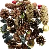 Christmas Warehouse Pine Cones, Stars, Berries & Leaves Assorted Christmas Decoration Mix - 300G> Natural Christmas Decorations