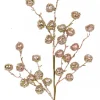 Christmas Warehouse Pink Glitter Large Berries Decorative Christmas Spray Stem - 51Cm> Christmas Stems