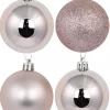 Christmas Warehouse Pink Glittered, Matte & Metallic Christmas Bauble Decorations - 12 X 60Mm> Bauble Packs