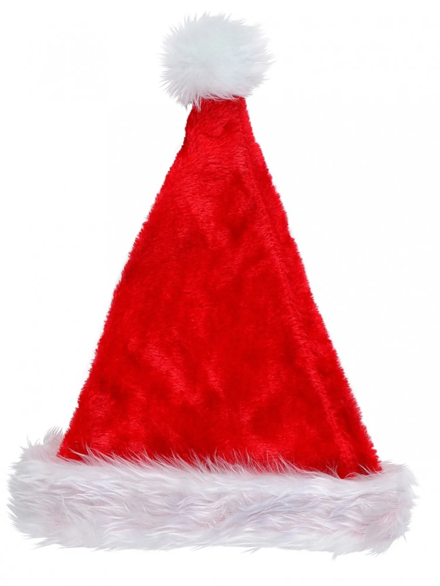 Christmas Warehouse Plush Red Traditional Christmas Santa Hat - One Size Fits Most> Santa Hats