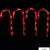 Christmas Warehouse Red & White Stripe Led Candy Cane Solar Powered Path Lights - 4 X 43Cm> Path Lights