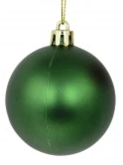 Christmas Warehouse Red Glittered, Green Matte & Gold Metallic Christmas Baubles - 12 X 60Mm> Bauble Packs