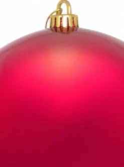 Christmas Warehouse Red Metallic Large Display Bauble Christmas Decoration - 20Cm> Large Display Decorations
