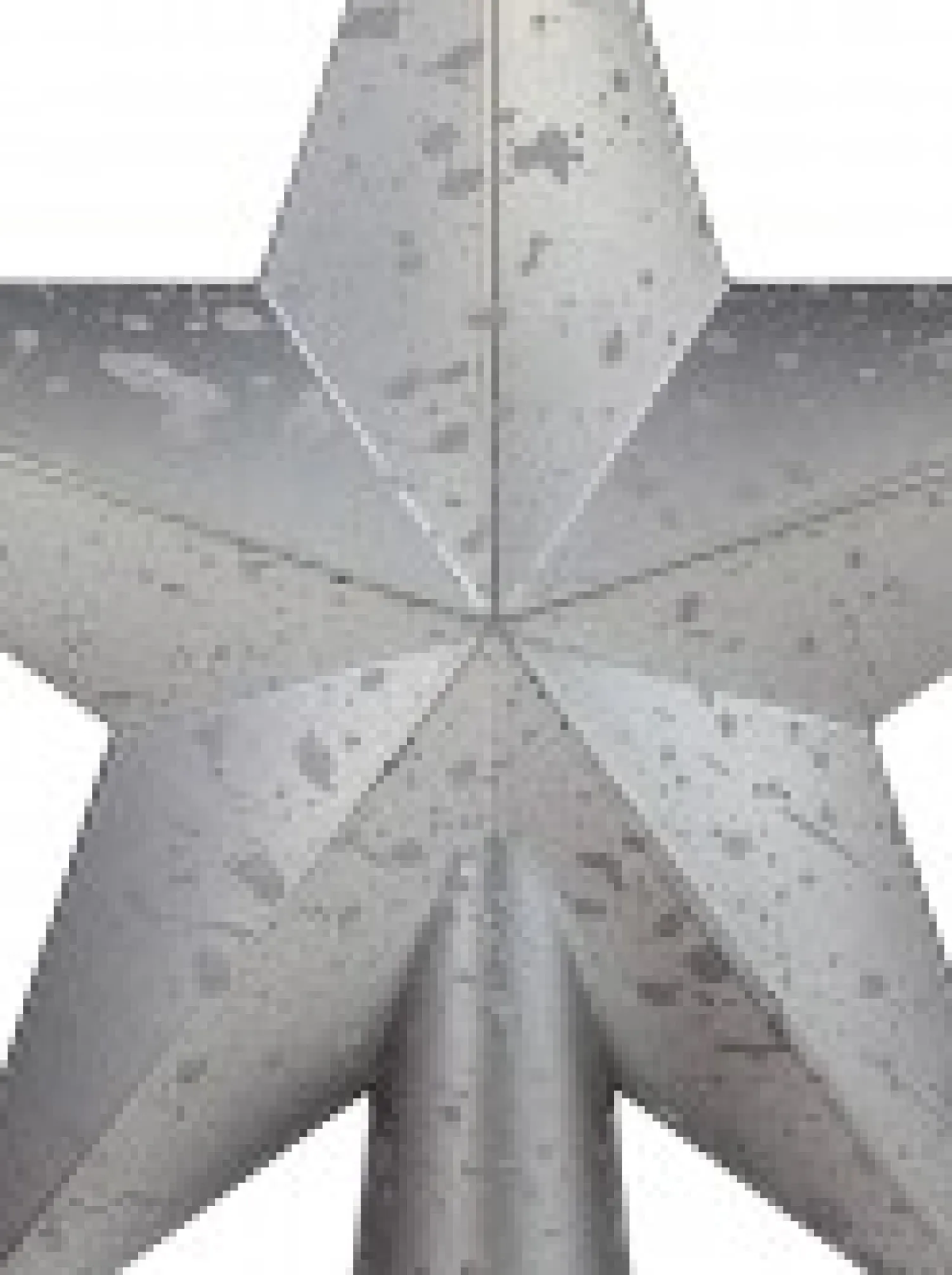 Christmas Warehouse Silver 3D Star With Splatter Pattern Christmas Tree Top Decoration - 20Cm> Tree Top Decorations