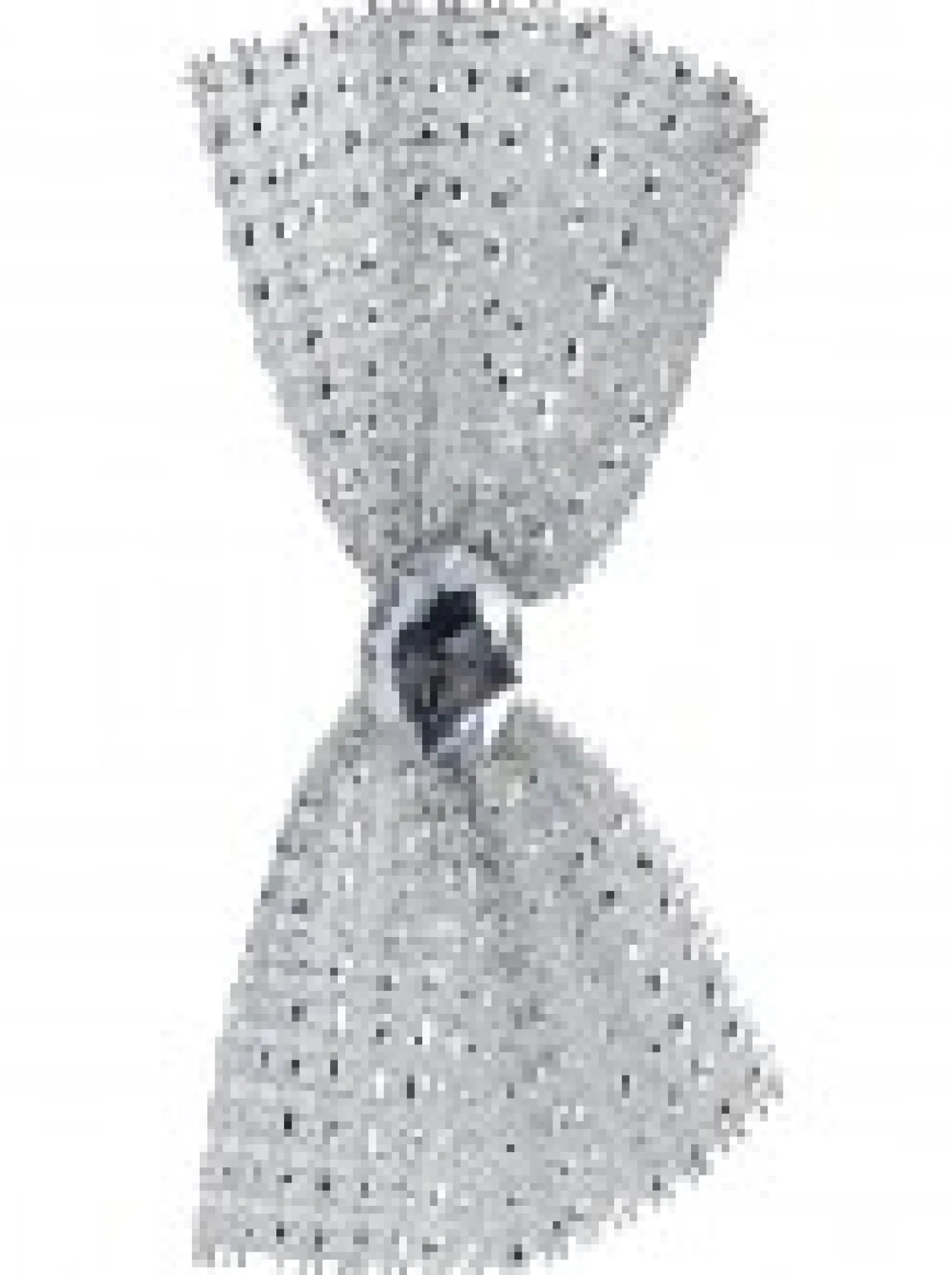 Christmas Warehouse Silver Mesh Bowtie With Diamante Knot Christmas Decorations - 3 X 11Cm> Christmas Bows